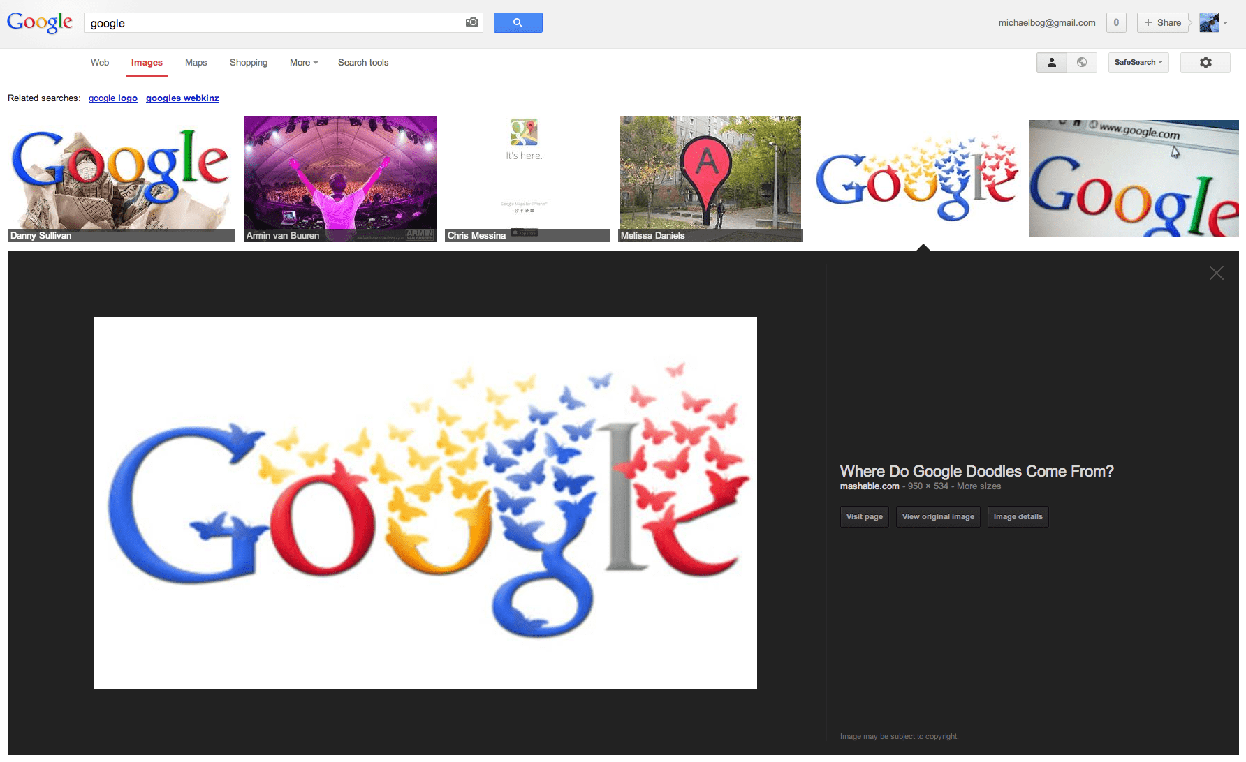 New Google Images Layout