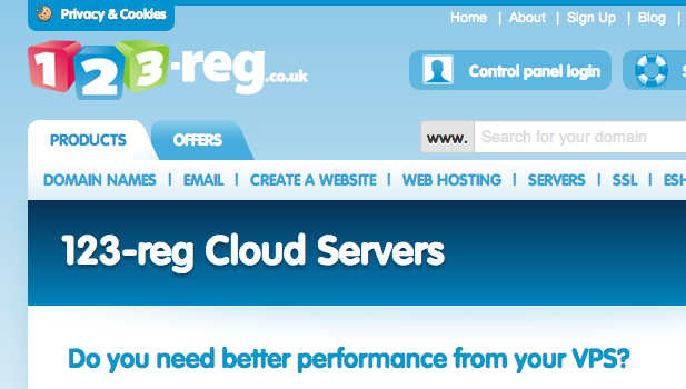 123Reg Cloud Servers