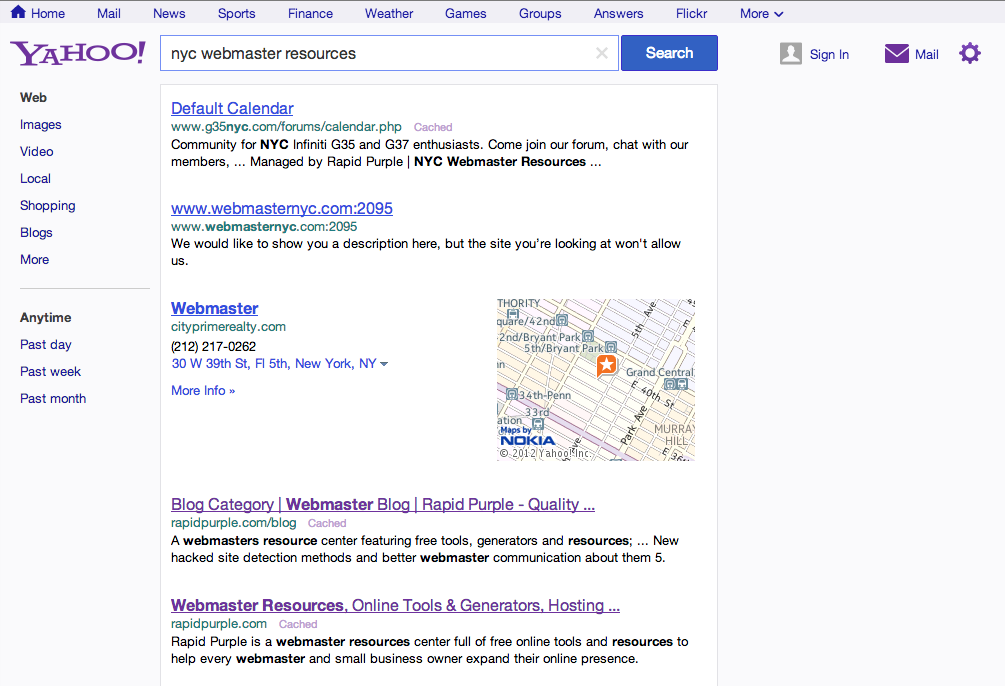 New Yahoo US Search Redesign