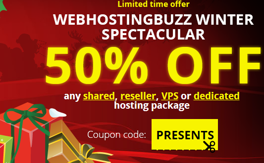 50 Off At Webhostingbuzz For Christmas 2013 Discounts Coupons Images, Photos, Reviews