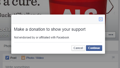 facebook donate button