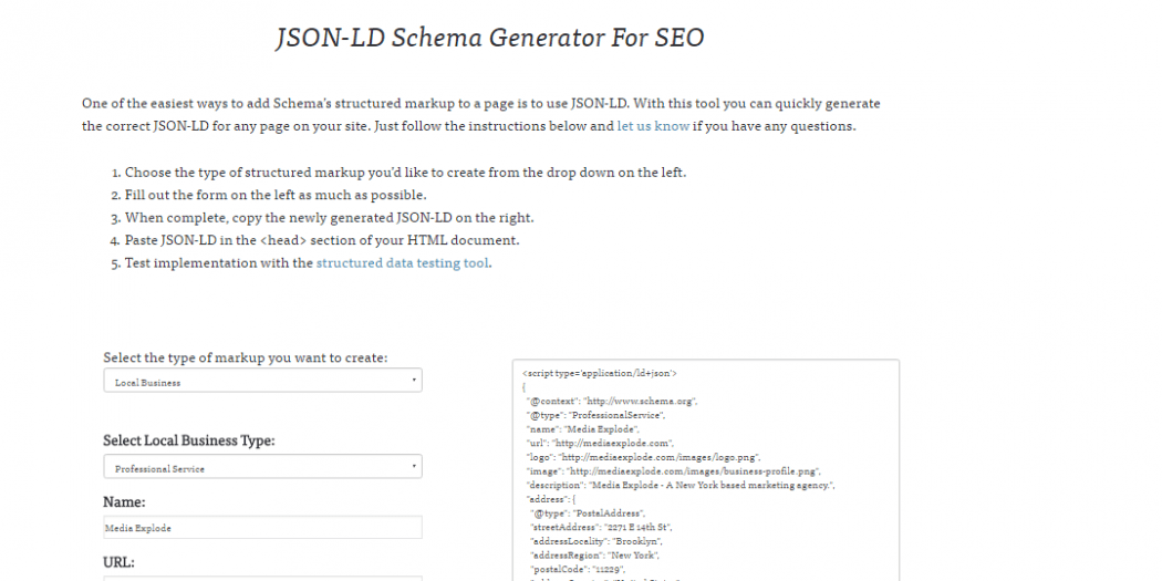 json schema sample data generator
