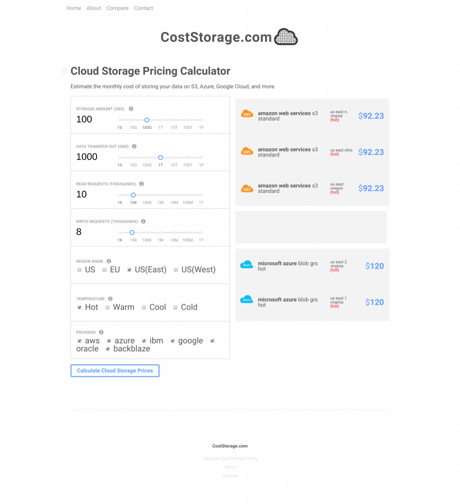 calculator aws